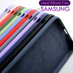 For Samsung S21 Ultra S20 FE A12 A22 A32 A52 A72 A52S Liquid Silicone Case Cover